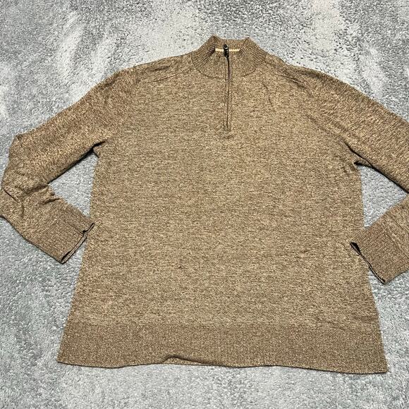 SmartWool Other - Smartwool Sweater Mens XL Quarter Zip Sweater Tan Merino Blend Brown